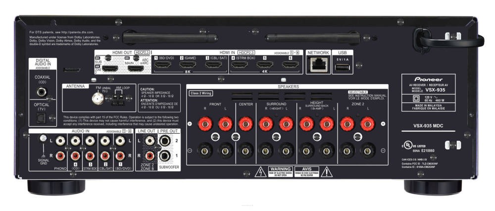 Pioneer VSX-935 - Amplituner kina domowego - obrazek 2